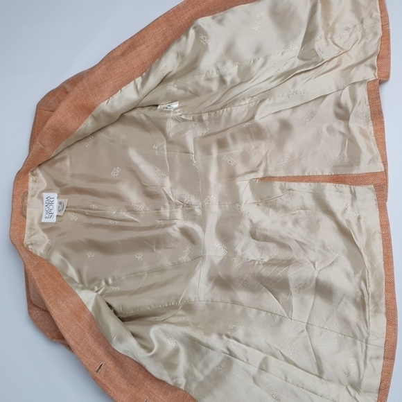 Escada Sport 100% Linen Herringbone BlazerJacket - Picture 10 of 11
